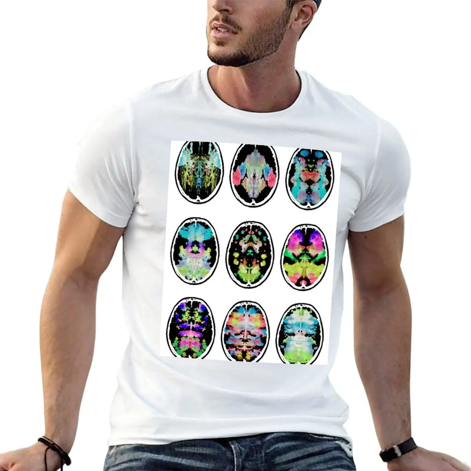 

Rorschach inkblot fMRI Scan 9a Inverted T-Shirt t shirts for man cotton funny t shirt for man T-Shirt