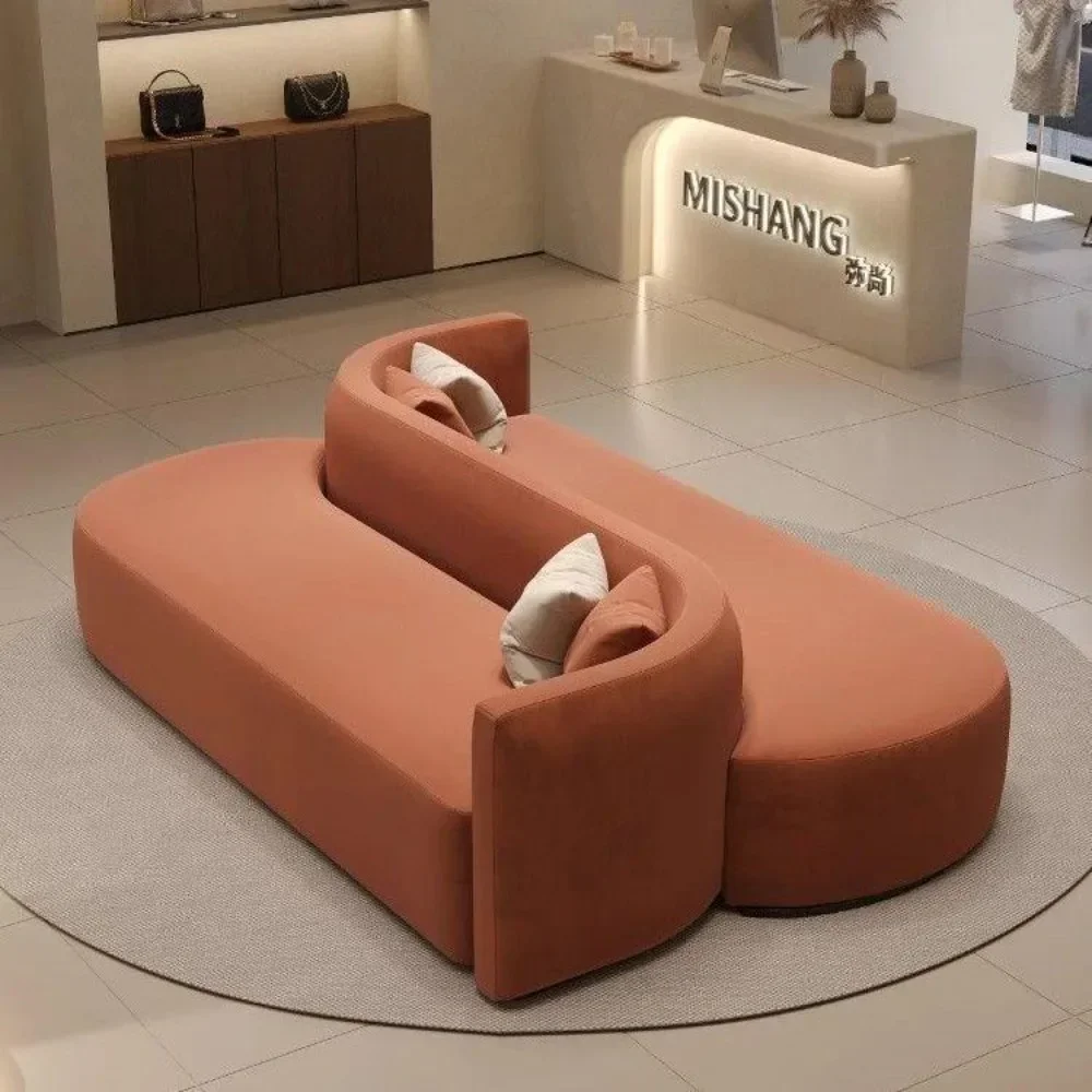 Light luxury beauty salon rest area reception special-shaped sofa chair