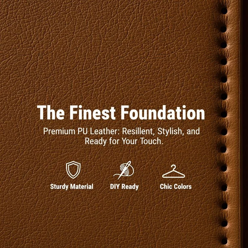 Bag Flap Cover Women's Crochet Bag Accessories DIY PU Leather Flap Material Crochet Handbag Bag Parts For Knitted Bag