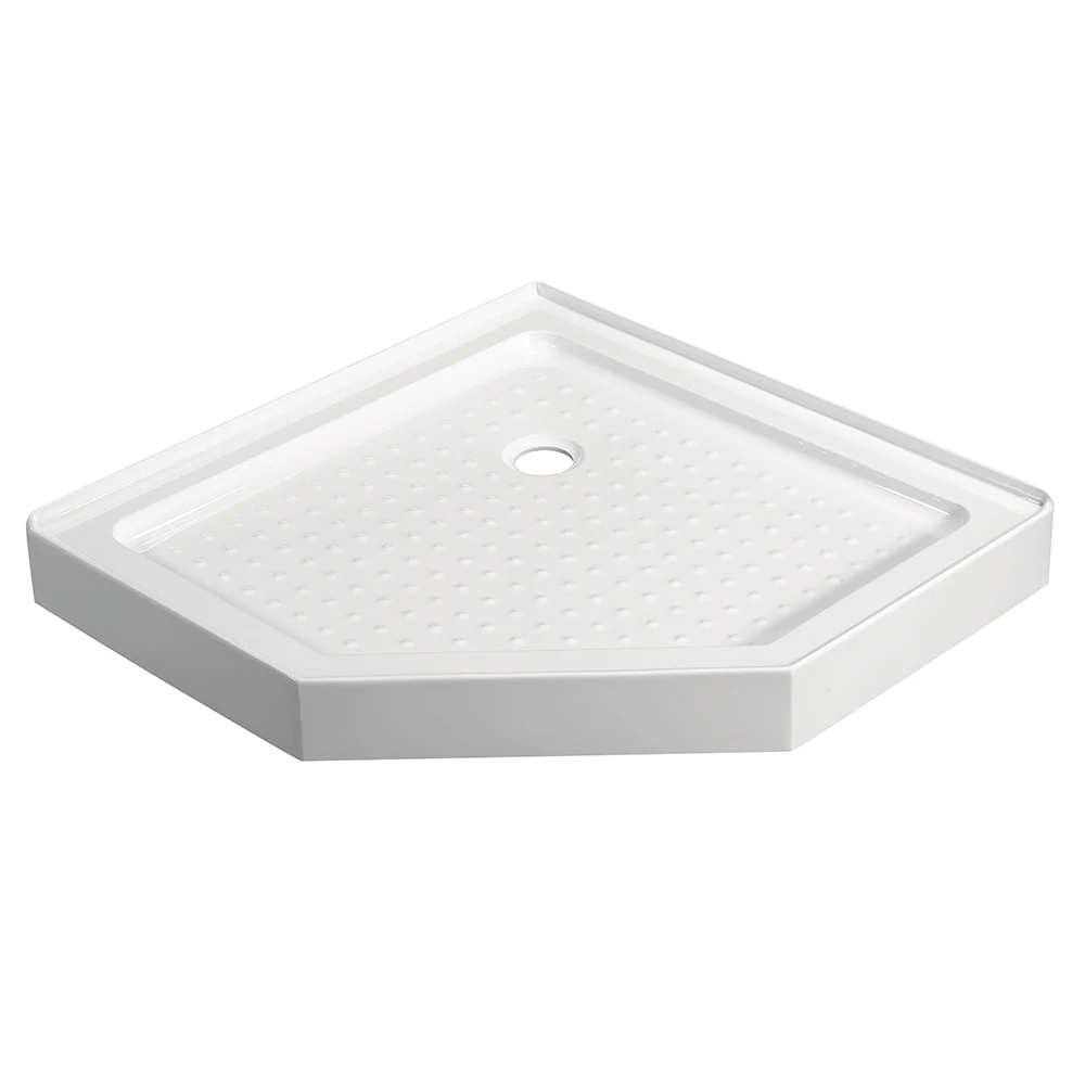Neo-Angle Shape Acrylic Solid Surface Shower Tray
