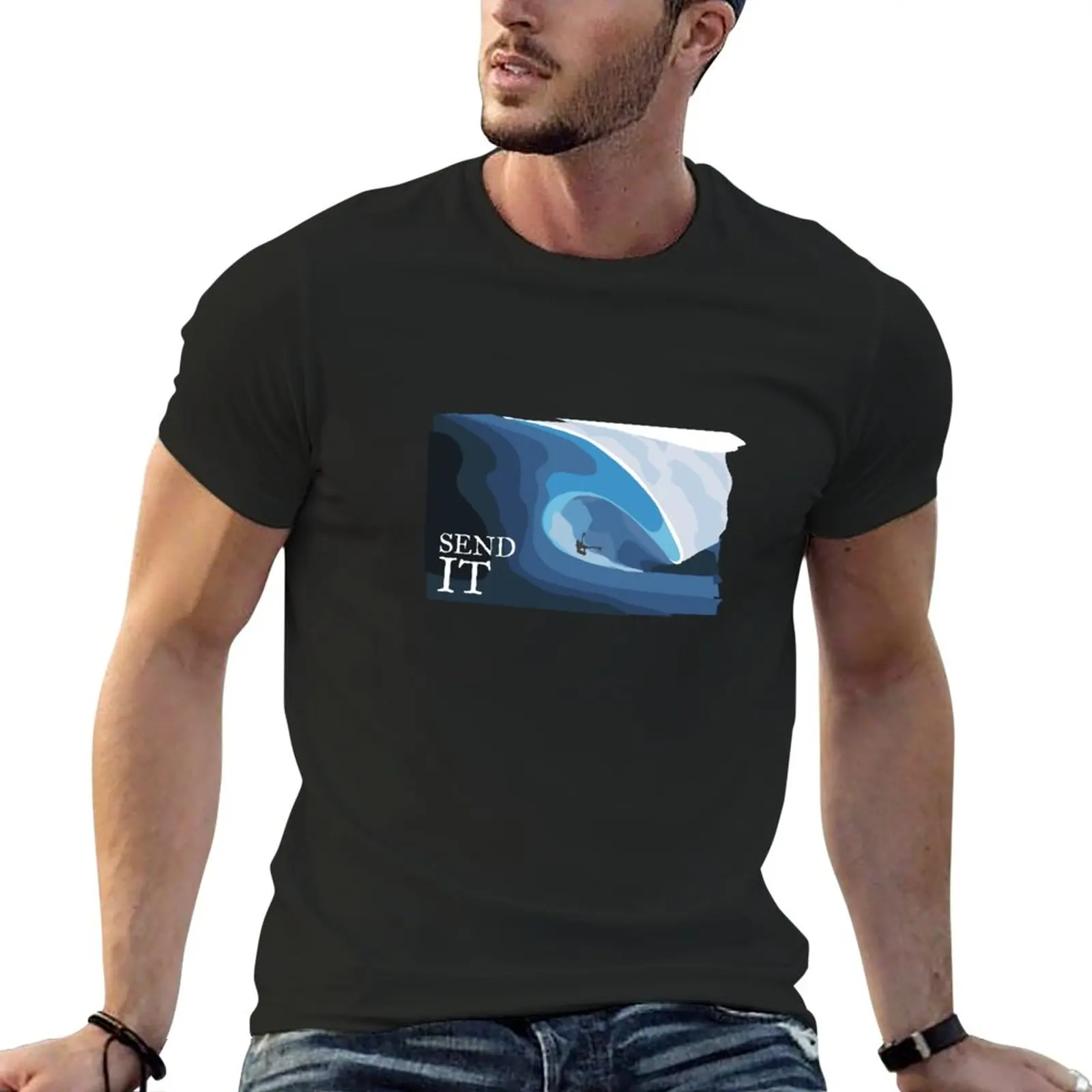 

Send It - Bodyboarding (The Right) T-shirt design T-Shirt hippie clothes Aesthetic clothing Short sleeve tee men clothings