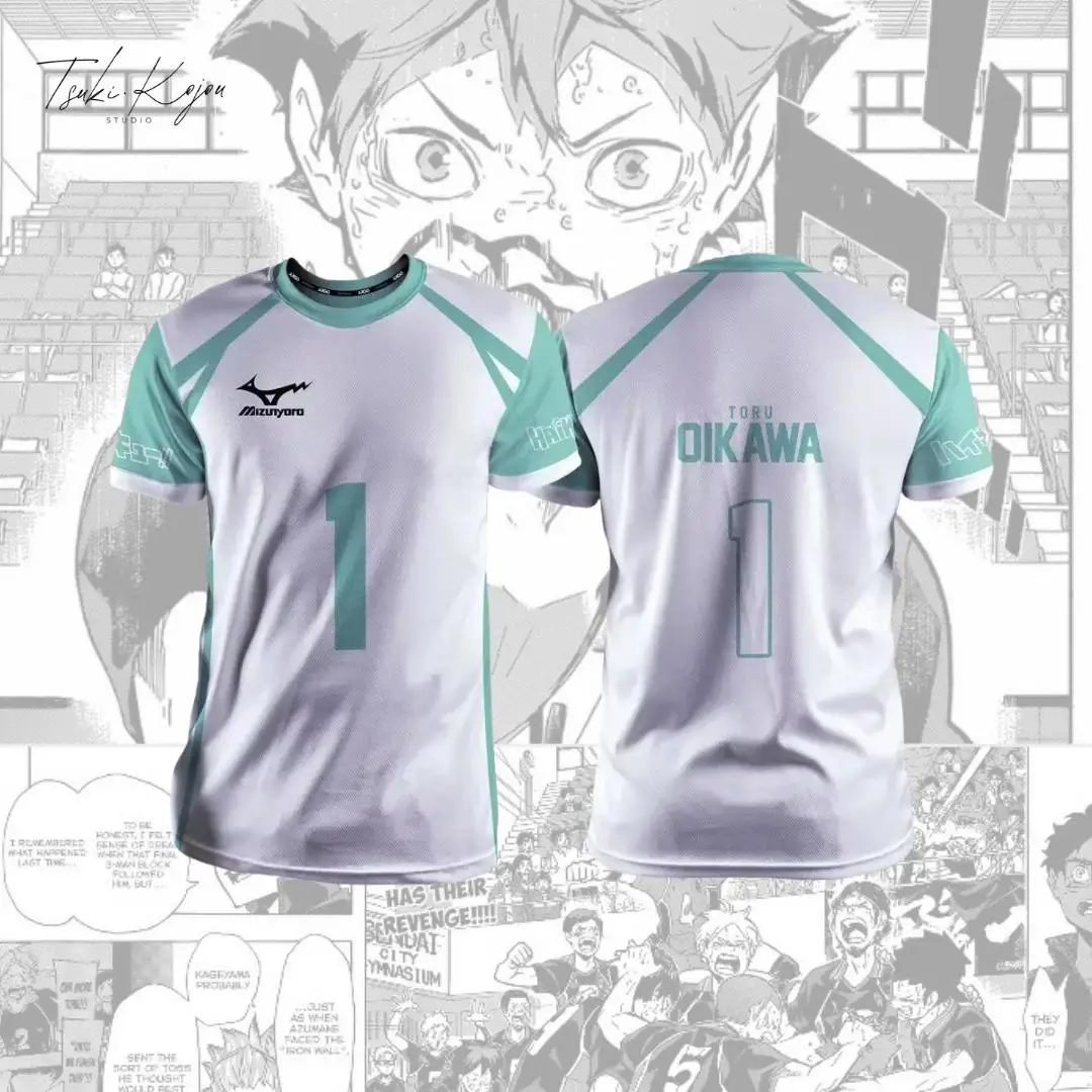 Disfraz de Cosplay de Anime Haikyuu, Uniforme de la Escuela Secundaria Aoba Johsai, Camiseta Deportiva de Voleibol de Toru Oikawa, Hajime Iwaizumi y Seijoh