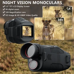 R11 1080p Monocular Infrared Night-visions Device 5X Digital Zoom 300m Full Dark Viewing Distance For Hunting Night Photography