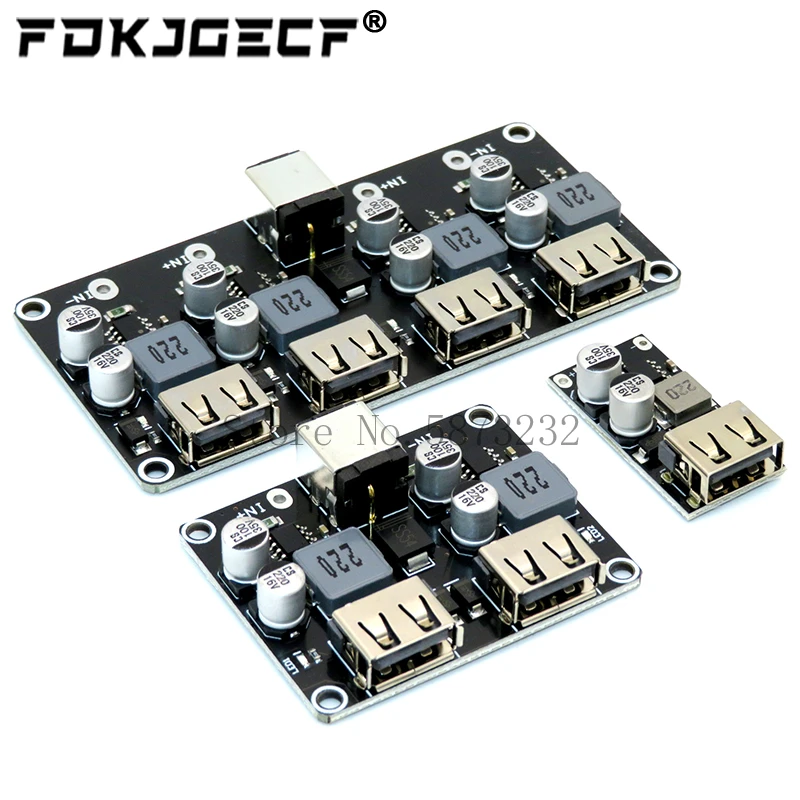 USB QC3.0 QC2.0 USB DC-DC Buck Converter Charging Step Down Module 6-32V 9V 12V 24V to Fast Quick Charger Circuit Board 5V