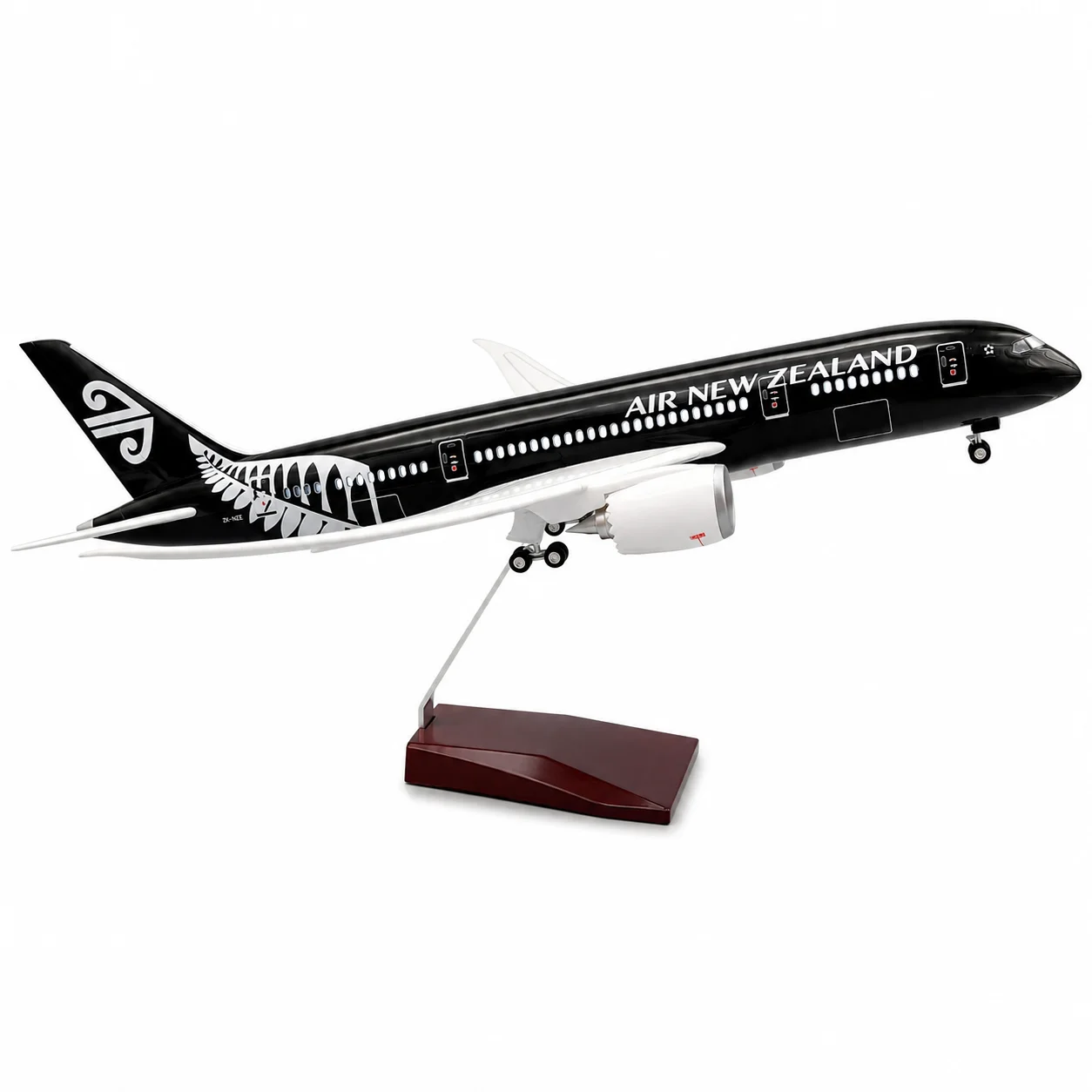 1:130 Scale Jet Aircraft Model B787 New Zealand Airlines Jet 47cm Die-Cast Resin Model with Base and Landing Gear for Collecting