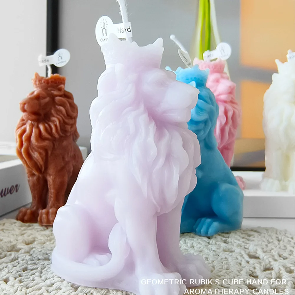Home Fragrance Vanilla - 1PC Colorful Lion Aromatherapy Scented Candles,