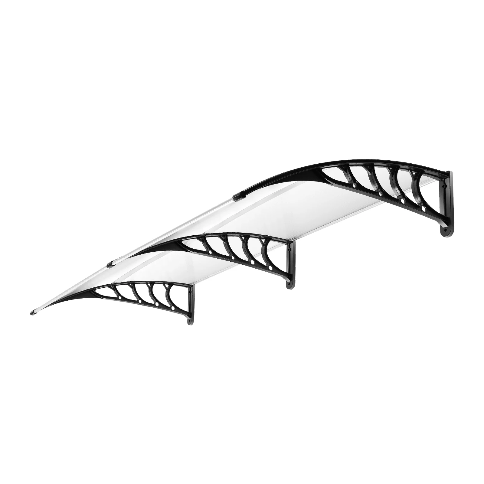 Außentürmarkise Transparent 90x200cm, PC Anti-UV-Überdachung für Fenster und Terrasse, Regen-, Schnee- und Hagelschutz Bogenabdeckung für Haustür und Terrasse – Detail 9