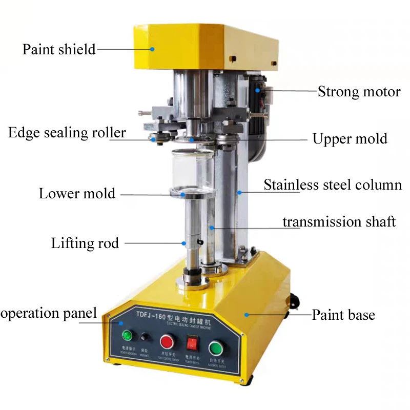 

Can Sealing Machine Food Canning Capping Machine Stainless Steel Automatic Paper Cans Tin Cans Aluminum Cans Seamer