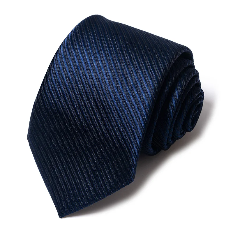 Corbatas de boda de alta calidad para hombre, corbatas con estampado de tiras azules a la moda, accesorios de ropa de oficina para diario, regalo