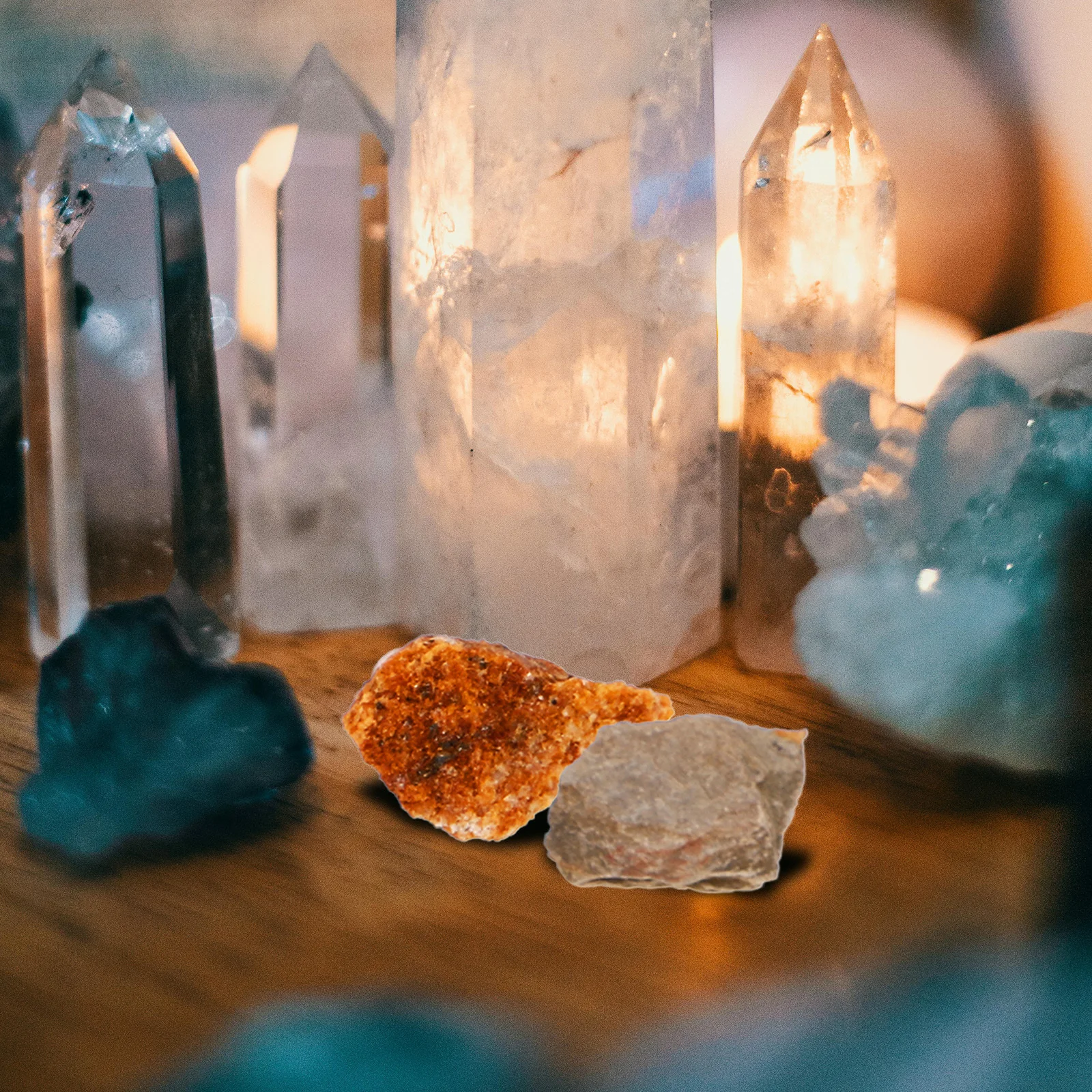 หินแร่ธรรมชาติ 10 ชิ้น สำหรับสะสม ตกแต่งโต๊ะทำงาน ของประดับตกแต่งบ้าน ใช้ในการสอน ศิลปะ และตกแต่งบ้าน