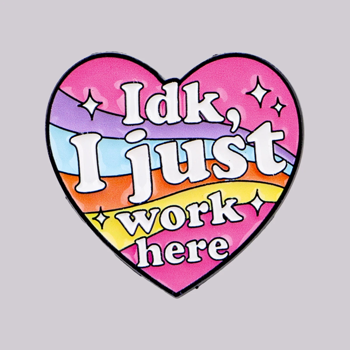 No lo sé. Pin de Esmalte con Frase de Oficina: Solo Trabajo Aquí, Broche, Pin de Solapa, Insignia de Corazón, Accesorios de Ropa, Joyería de Moda, Regalos