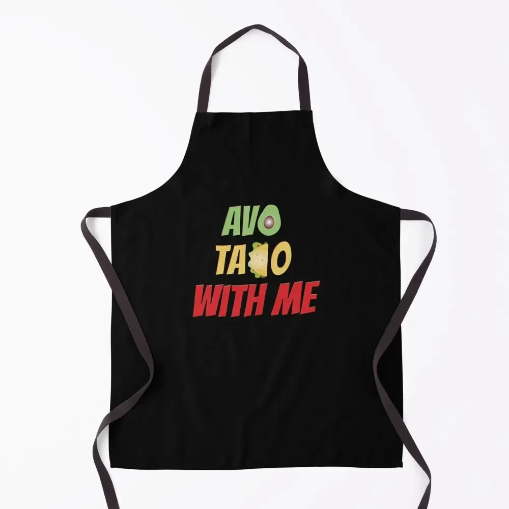 

Avo Taco With Me, Funny Mexican Food Apron Camping Kitchen accessories for women with pocket Cooking Apron