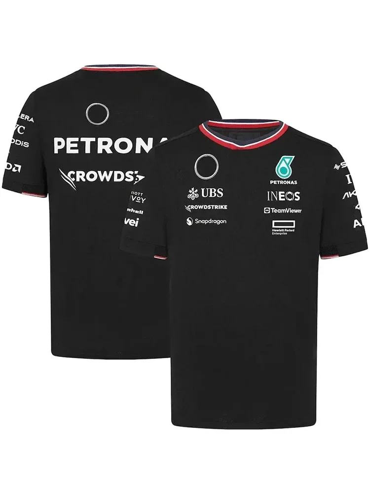 Men's and Women's F1 Racing Shirts Breathable Short Sleeve Cycling Jersey Petronas Co Team Urban Fashion Summer Best Seller