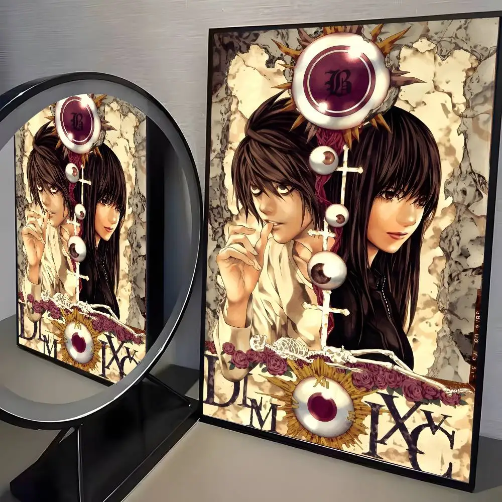 Anime Death Note DN L Klassisches Vintage-Poster Kunst HD-Leinwand Hochwertiger Ästhetischer Druck Papier Wandkunst für Wohnzimmer Heimdekoration – Detail 16