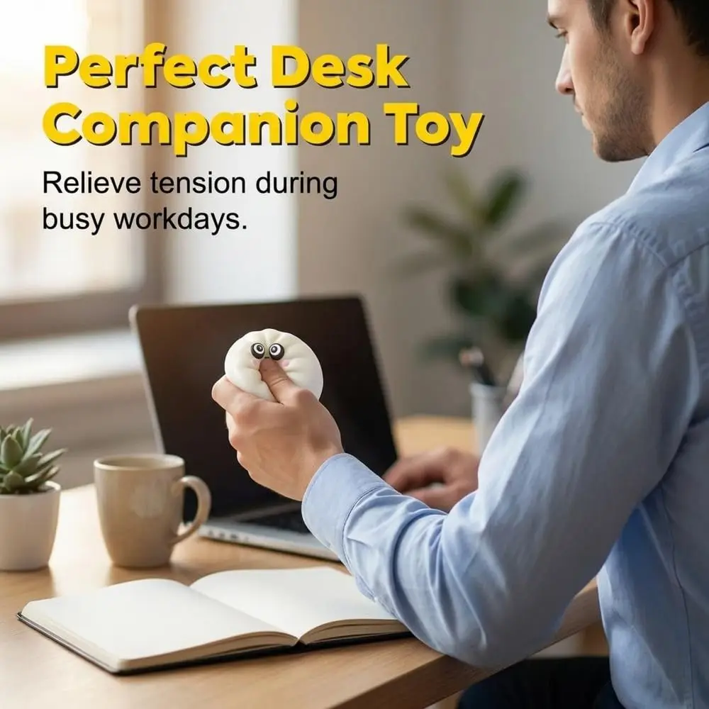 Gift Soft Dumplings Squishy Slow Resilience Fidget Squishy Squeeze Decompression Dough For Stress Anxiety Relief