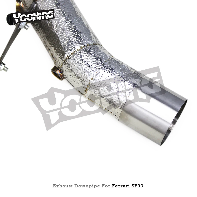OEM Race Sport Exhaust Downpipe System for  SF90 3.9T V8 2019-2023 Heat Shield Exhaust Pipe