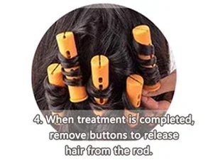 40pcs Cold Wave Perm Rods Set For Women's Long & Short Natural Hair - Plastic Orange Rollers For Curling And DIY Hairdressing