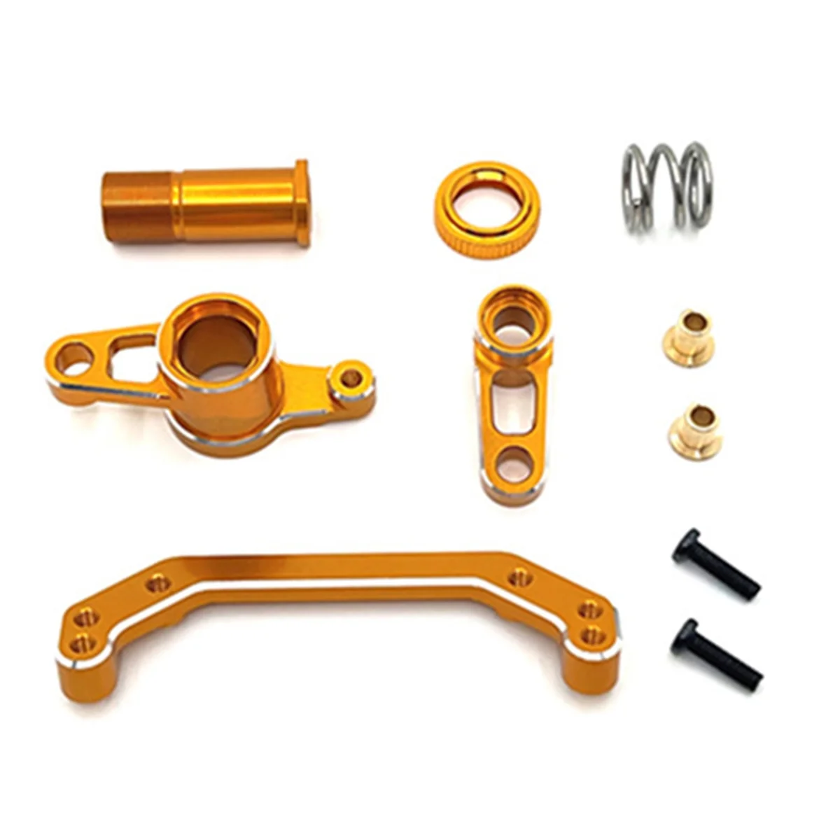 

Новый комплект рулевого управления для обновления радиоуправляемого автомобиля для LC RACING 1/10 PTG-2 PTG-2R, детали для обновления радиоуправляемого автомобиля, золото