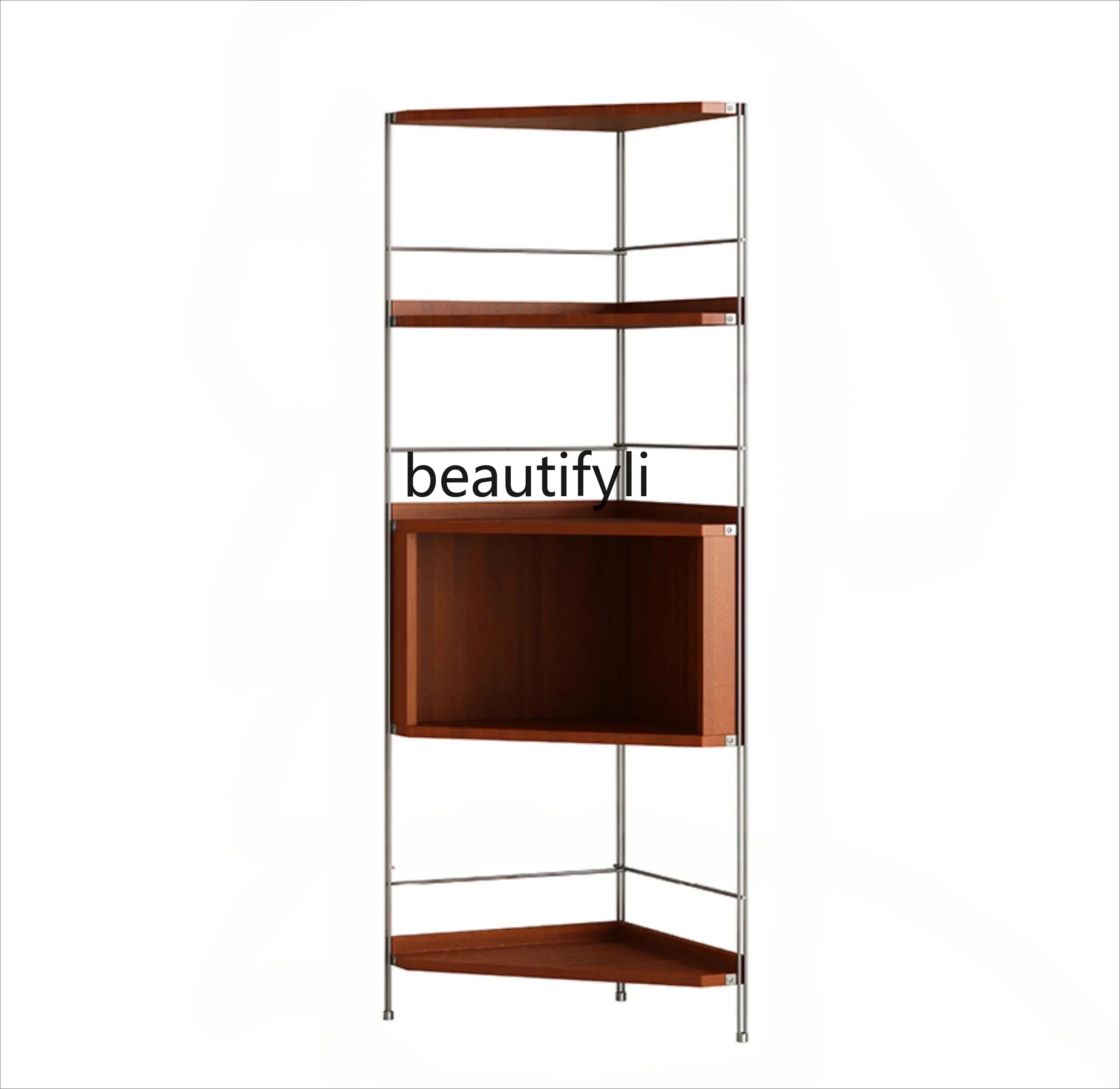 TTT Retro solid wood corner cabinet side cabinet bedroom small apartment living room corner display cabinet