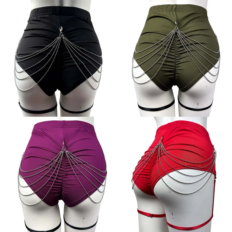 

Много цветов Шорты для танцев на пилоне с высокой талией Женские шорты для джазовых танцев Бар Ночной клуб DJ Сцена Gogo Dancer Outfit Rave Wear XS9933