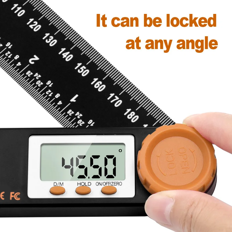 Detector Level Ruler 4in1 Measuring Angle 0-999.95°Digital Instrument Angle Inclinometer Electronic Goniometer