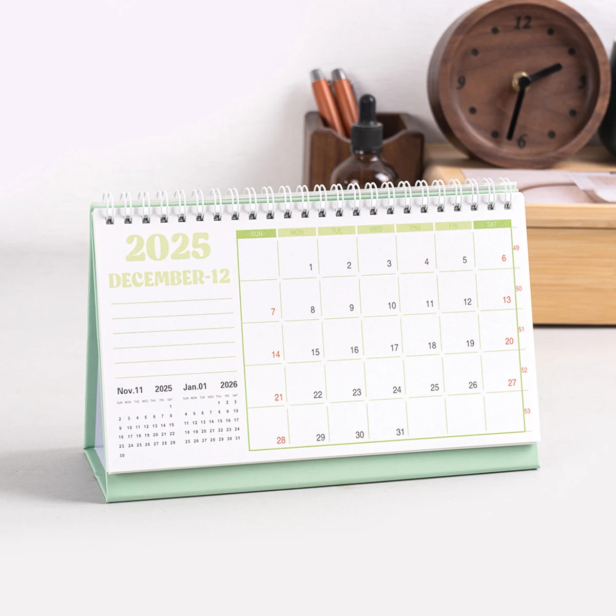 1 قطعة لون معكرون إبداعي 2026 تقويم سطح المكتب عيد الميلاد والعام الجديد العد التنازلي ، عناصر ديكور أنيقة للمكتب والمنزل