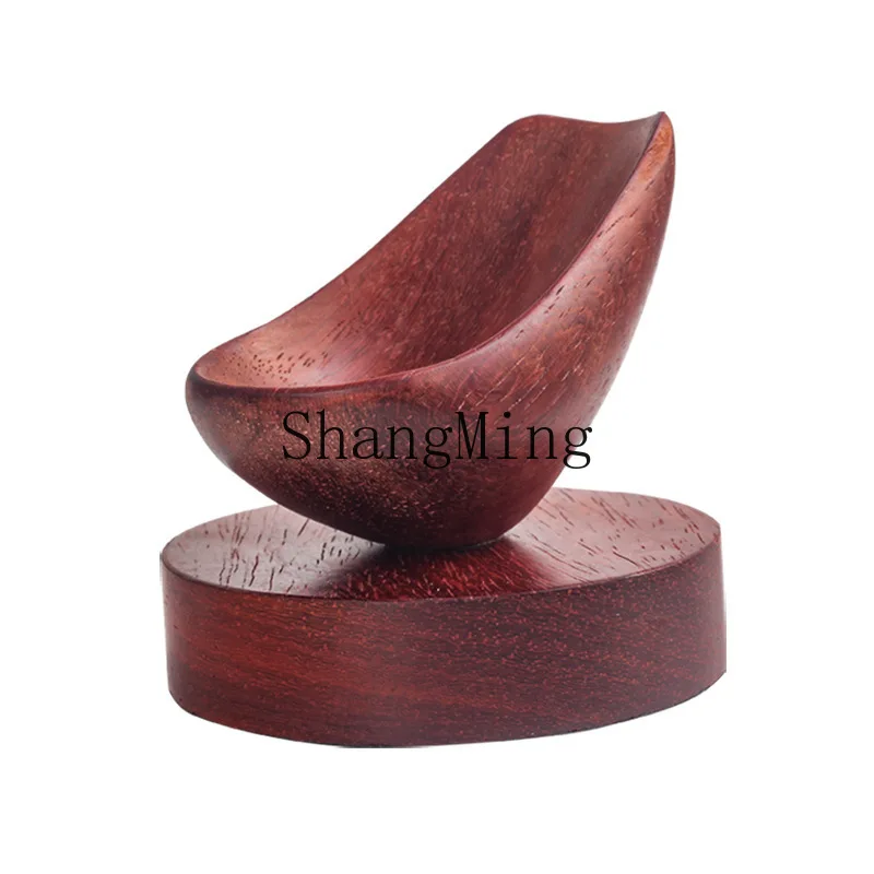 

PYH Pipe Rack Portable Solid Wood Pipe Display Rack Spoon Shape One Pipe Rack Holder Unit Desktop Non-Slip Base