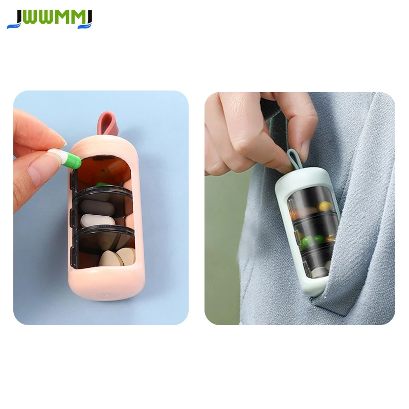 

1pcs 3 Compartments Pill Box BPA-Free,Day Pill Organizer/3 Times a Day Travel Pill Organizer for Pocket or Purse Storage Vitamin
