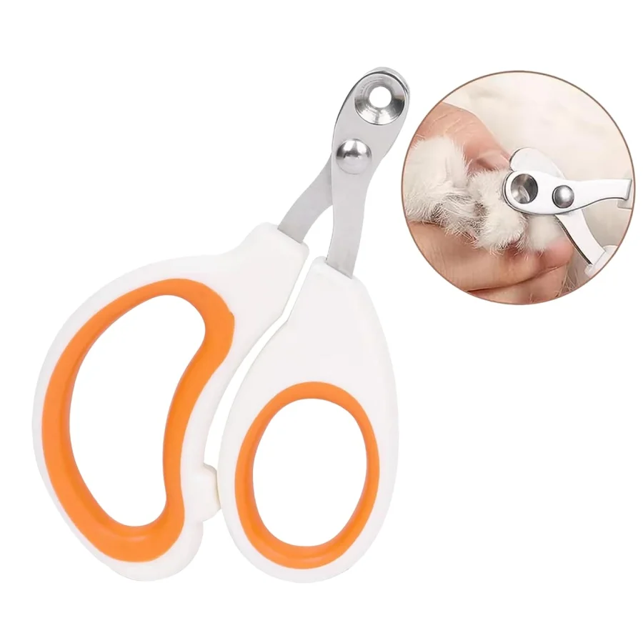 Cat Nail Clippers with Circular Cut Hole -Avoid Over Cutting Pet Nail Clippers -Sharp Angled Blade Professional Paw Trimmer Set