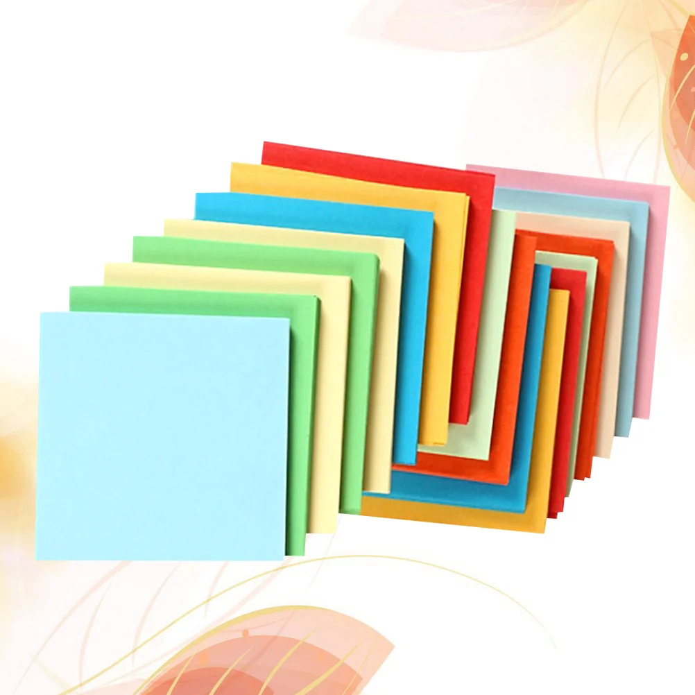 500 قطعة من أوراق الورق الملونة المصنوعة يدويًا بجودة عالية يمكنك صنعها بنفسك لتزيين الحرف اليدوية الفنية القابلة للطي لمشاريع الحفلات المدرسية