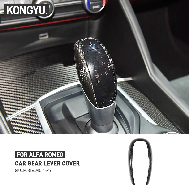 

Настоящее углеродное волокно, автомобильная рамка переключения передач, накладка, наклейка для Alfa Romeo Giulia Stelvio 2015-2019, автомобильные аксессуары для интерьера