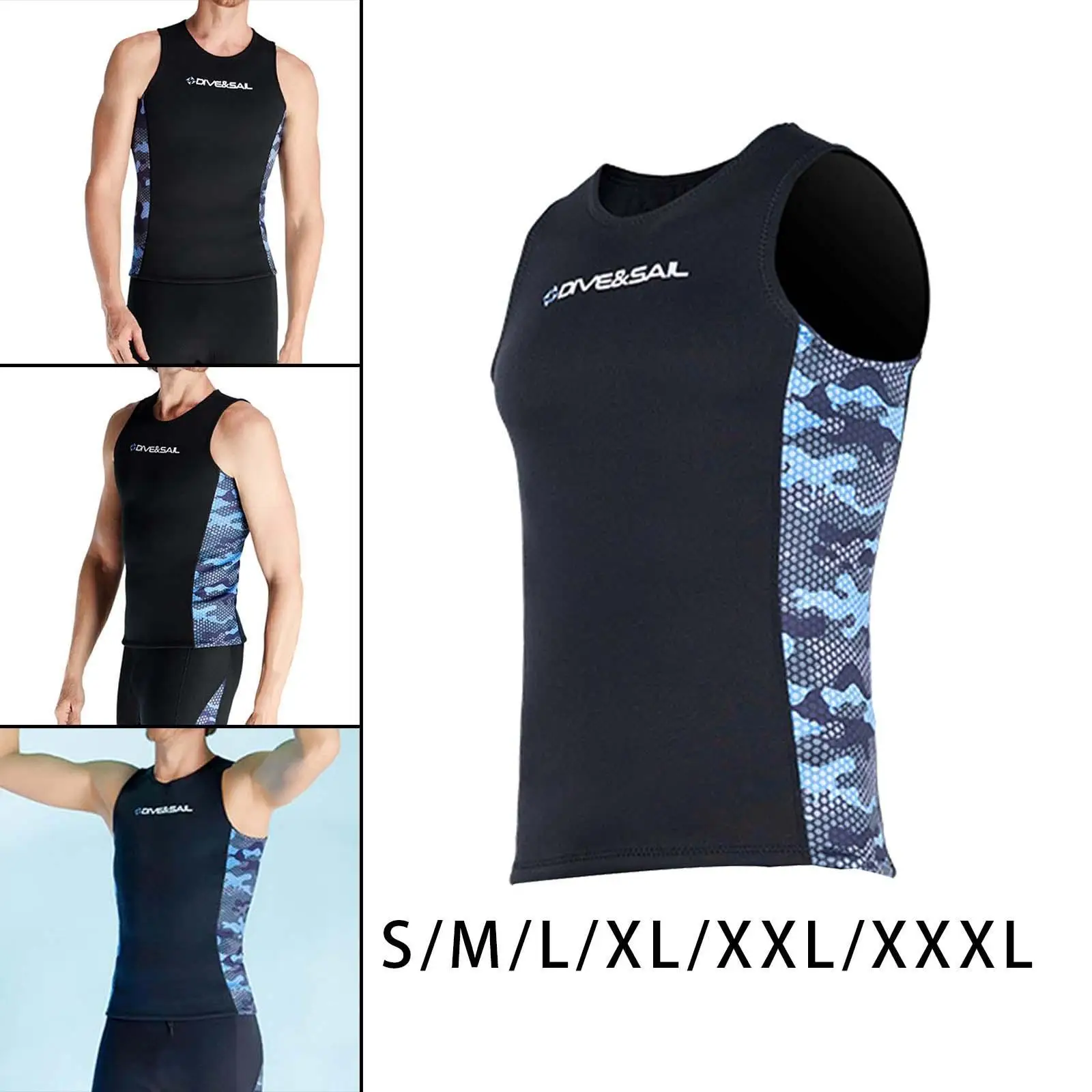 

Women Men Wetsuit Vest Diving Sleeveless Vest Water Sports Neoprene Quick Drying