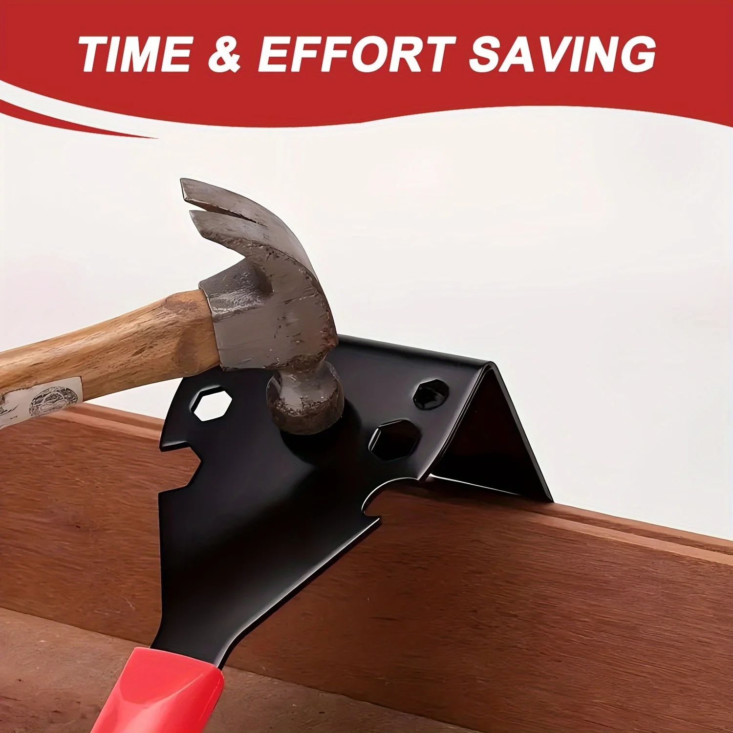 

1 multifunctional home dismantling tool - nail puller, pry bar, nail hammer, triangular edge