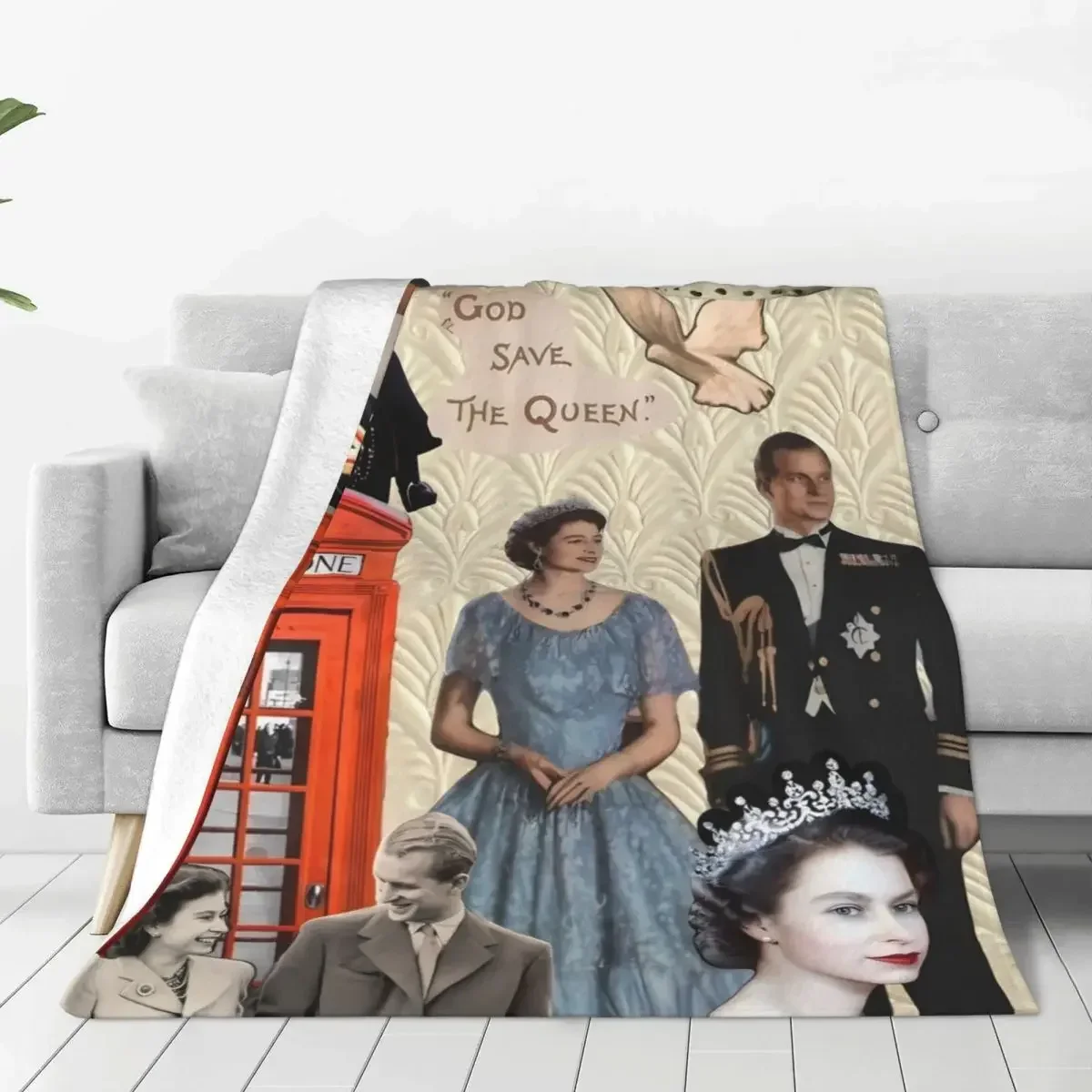 

British Elizabeth II Baby Blanket Queen Picnic Flannel Babes Swaddling Super Warm Soft Bedroom Bedspread Gift Idea Babes Carpet