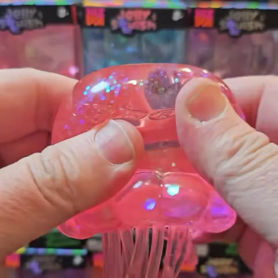 Trending Nee Doh Jellyfish Squish Toy, Soft Jelly Squeeze Stress Relief Fidget Toy, Sensory NeeDoh Toy