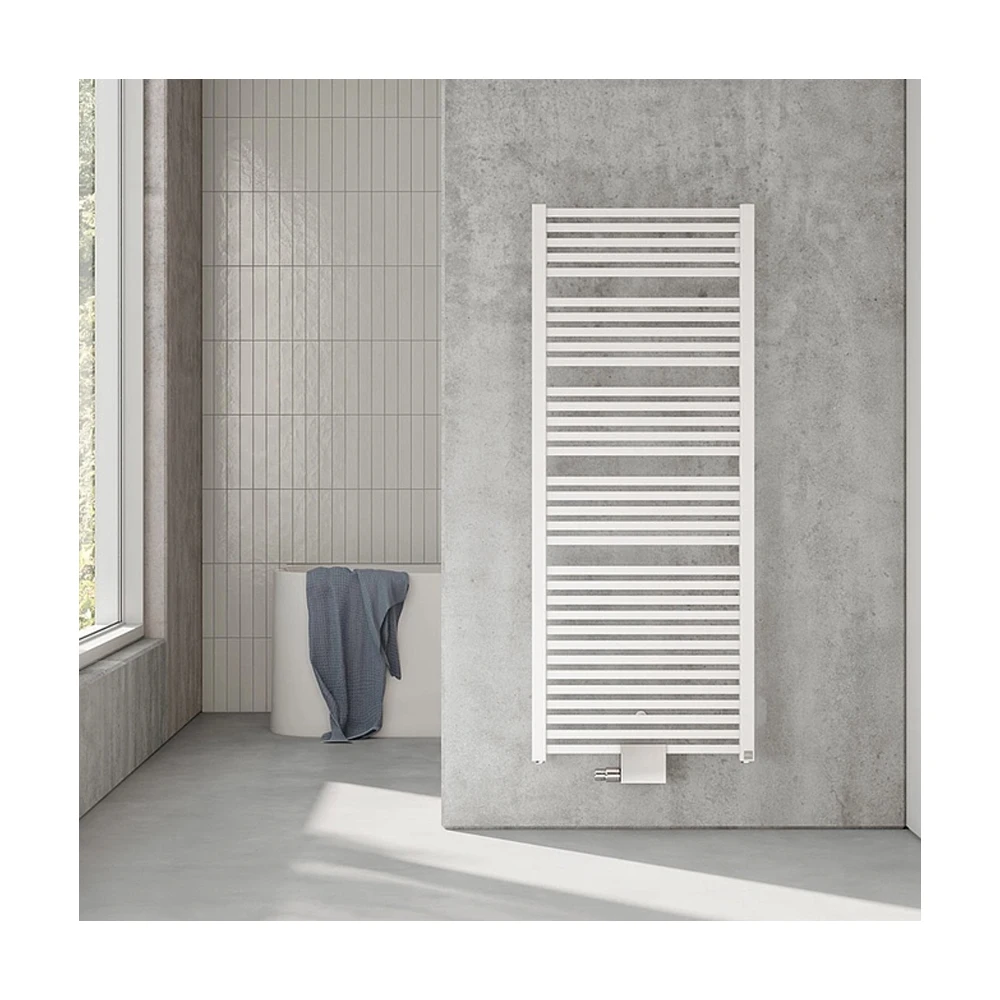 Custom Matte Radiator White Single Towel Warmer Electric Stainless Steel Heater Rack Rails Wall Mounted Bathroom Modern Design