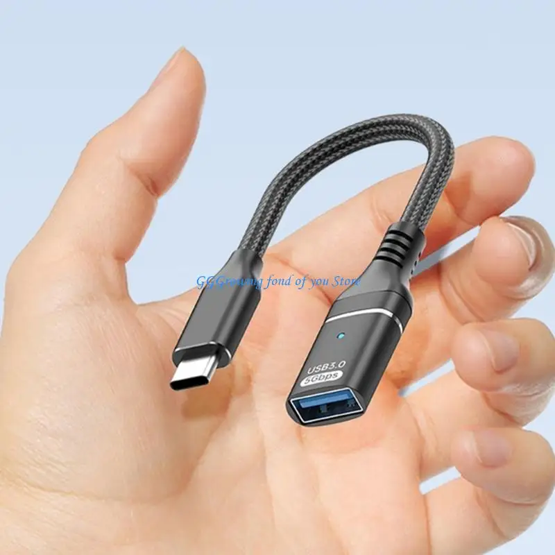 كابل H9EB USB C OTG نقل بسرعة 10 جيجابت في الثانية لأجهزة التحكم في الألعاب سلك من النايلون المضفر من النوع C #3