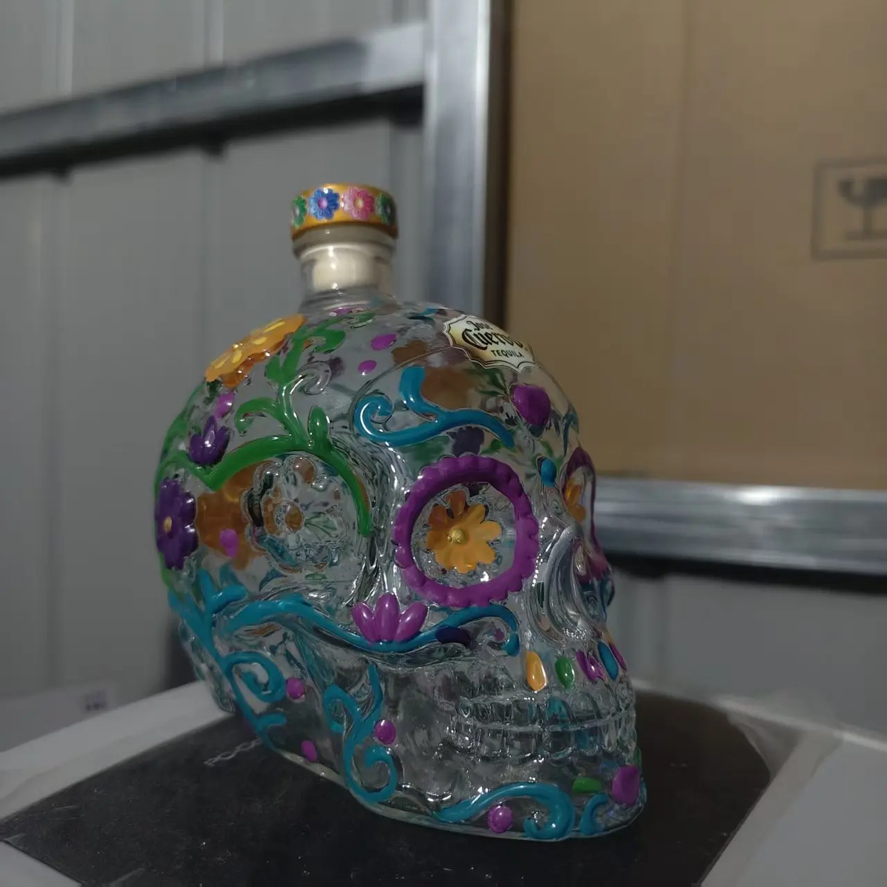 Lebensmittelechter Weinflaschen-Dekanter aus hochwertigem Borosilikatglas in Totenkopf-Form, originelles Alkohol-Gefäß, einzigartige Bar-Dekoration, cooler Sammlerbehälter für Spirituosen