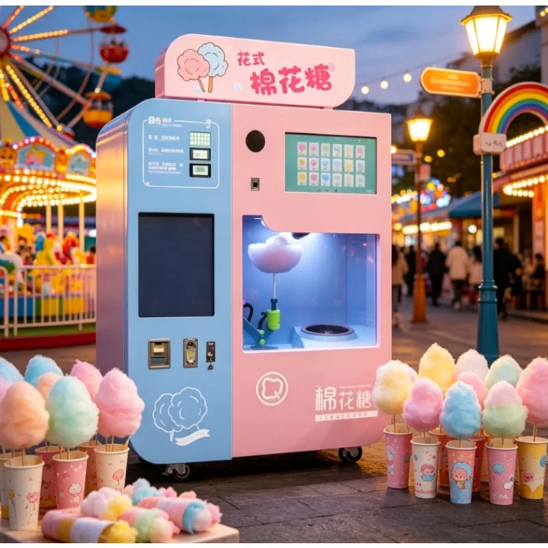 Automatic Self-Service Marshmallow Vending Machine, 24 Hours Unattended, Scan Code Payment for Commercial Tourist Venues