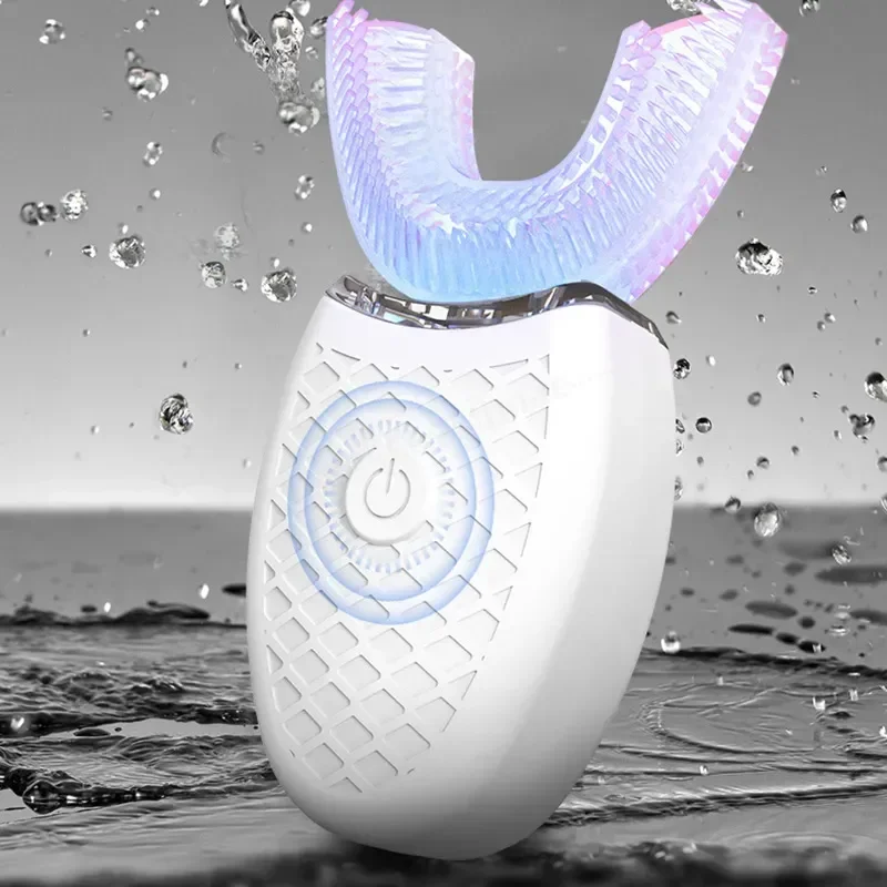 Rechargeable Electric Sonic Toothbrush for Adults Soft Bristles Automatic Vibration Cleaning Portable with Charging Base