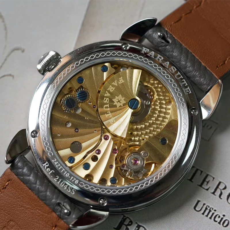 FARASUTE Men Automatic Watch 40mm Luxury Mechanical Wristwatch Sapphire Mirror Enamel Dial Hangzhou5000 Small Rotor Dragon Dial