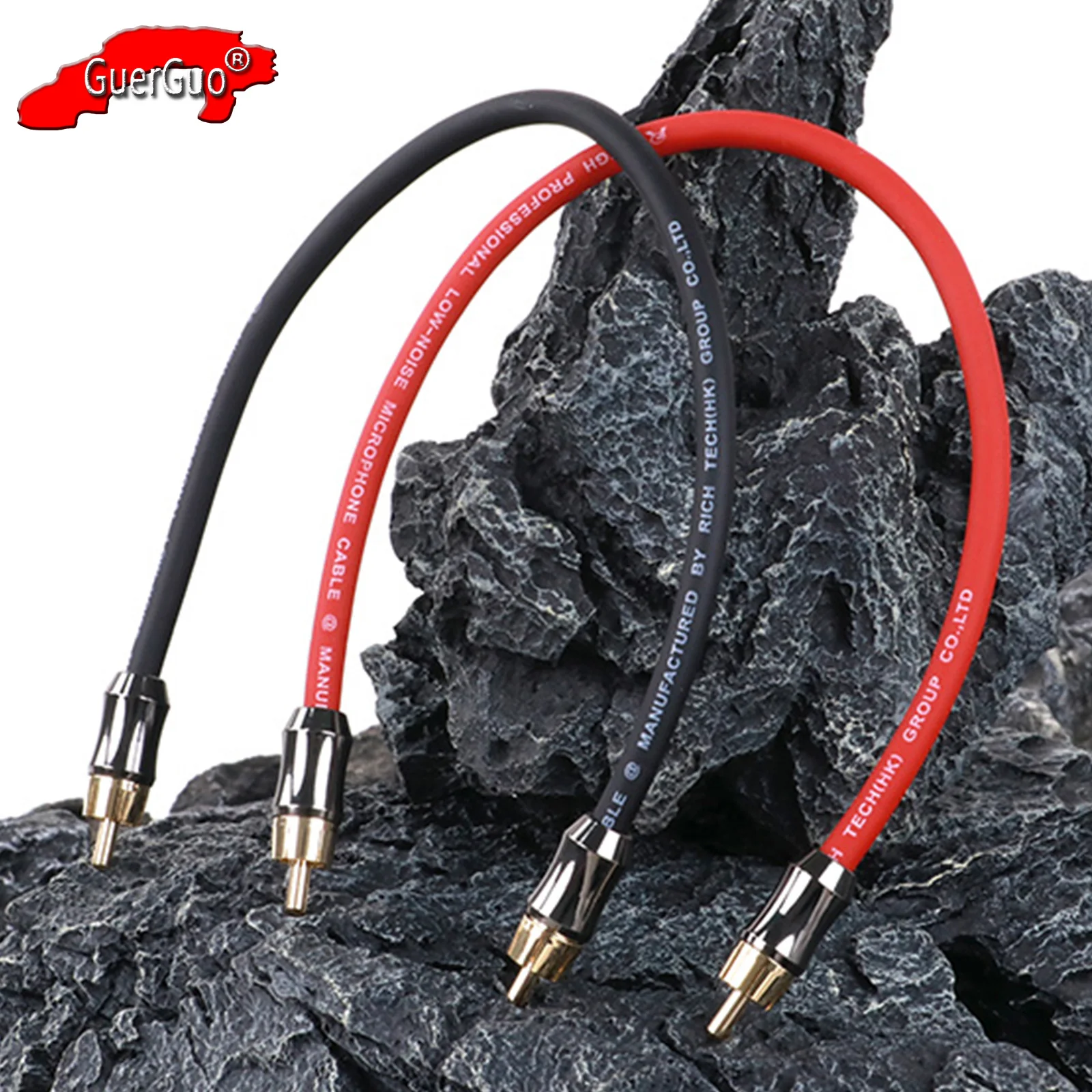 

1Pair Straight RCA Male to Straight RCA Male Stereo Audio Extension Cable for Home Theater Subwoofer Amp Hi-Fi System Speaker