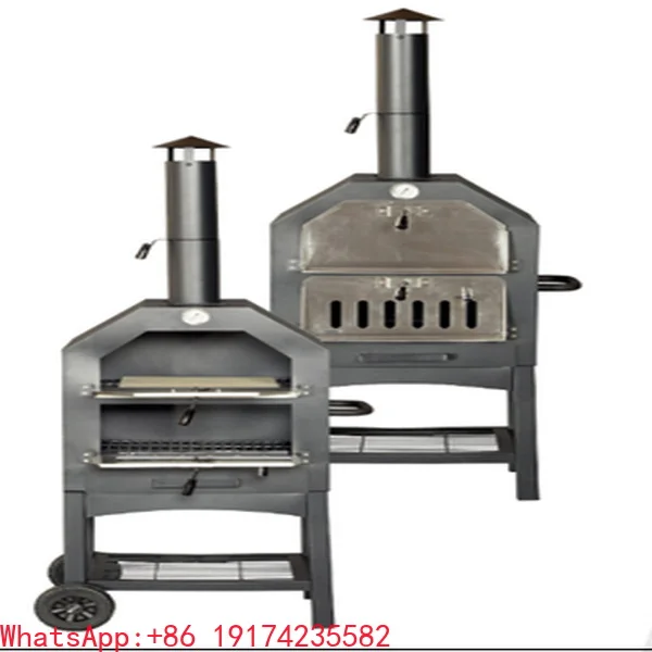 

Metal Outdoor Pi-zza Oven With Wheel for Camping