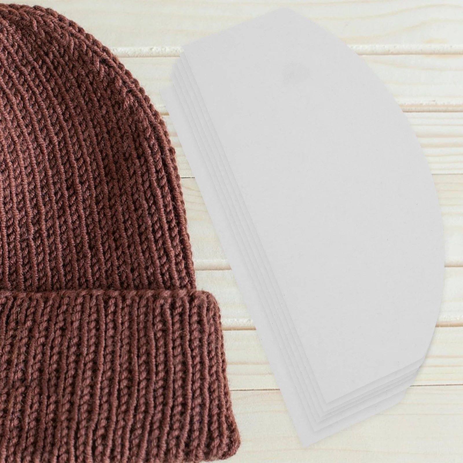 

100Pcs Knit Hat Cardboard Support Cap Insert Shaper Liner Former Inner Liner Holder Beanie Shape Keeper Winter Hat