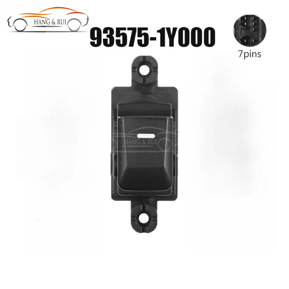 

935751Y000 Black ABS Window Switch 93575-1Y000 Passenger Side Electric Single Switch Button For Kia Picanto 2011-2016