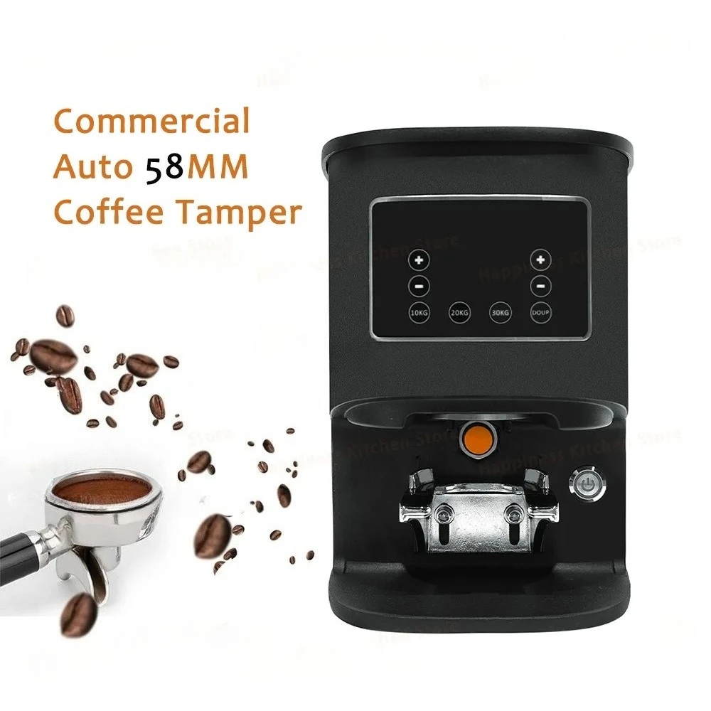 58MM Electric Coffee Tamper Touchscreen Automatic 10-30KG 24V 60W Stainless Steel Espresso