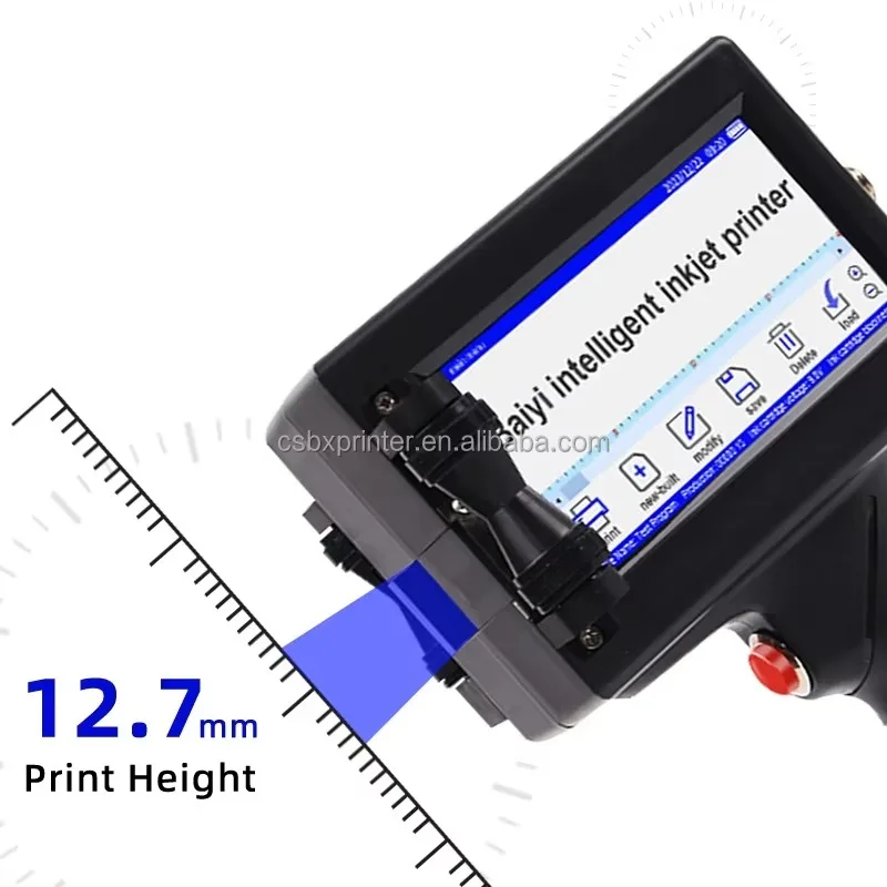 Portable Handheld Inkjet Printer for Logo Text Batch Number QR Code Bar‑Code Coding on Plastic Box Metal Surface