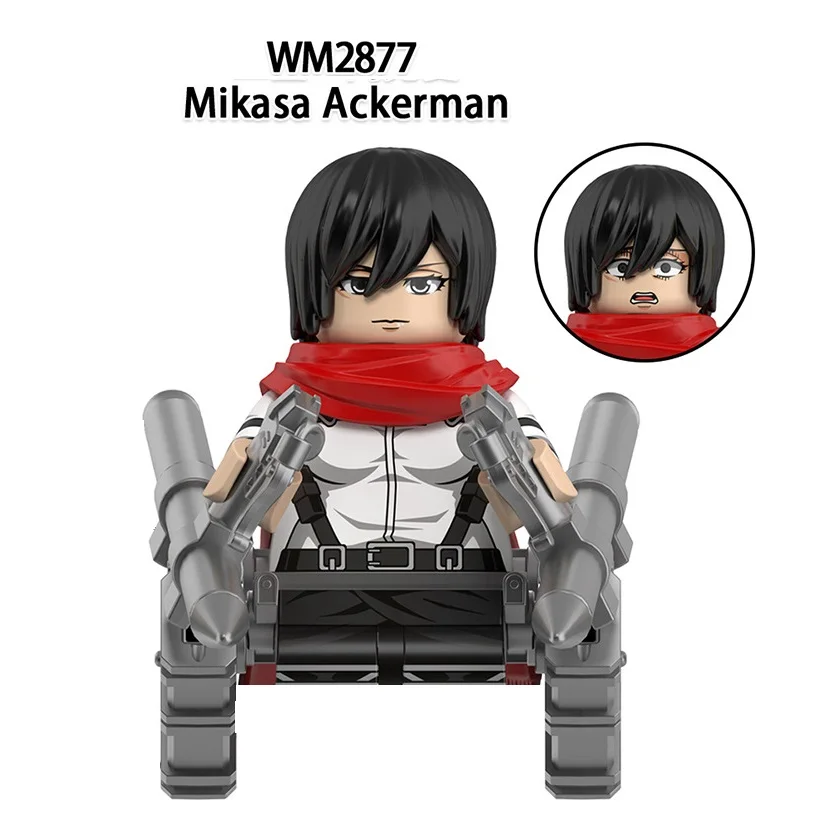 هجوم جديد على تيتان اللبنات إرين جايجر ليفي أكرمان ميكاسا أكرمان ألعاب شخصيات الحركة الصغيرة