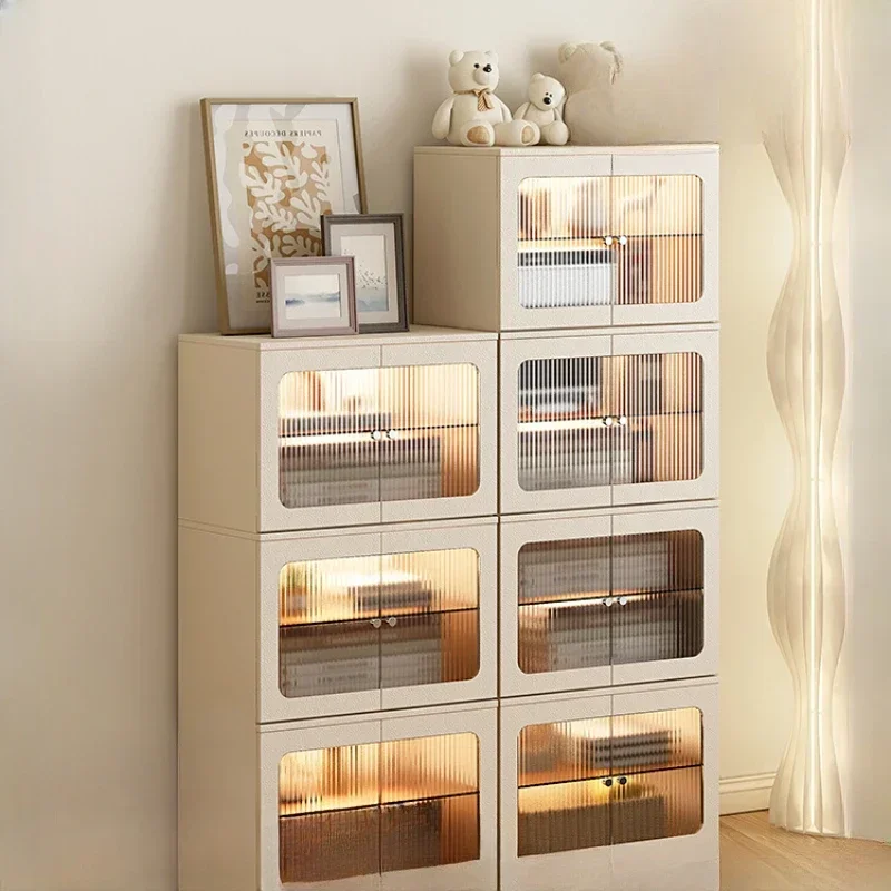 

Light luxury cream drawer cabinet, small standing in the living room, simple and modern, wide storage against