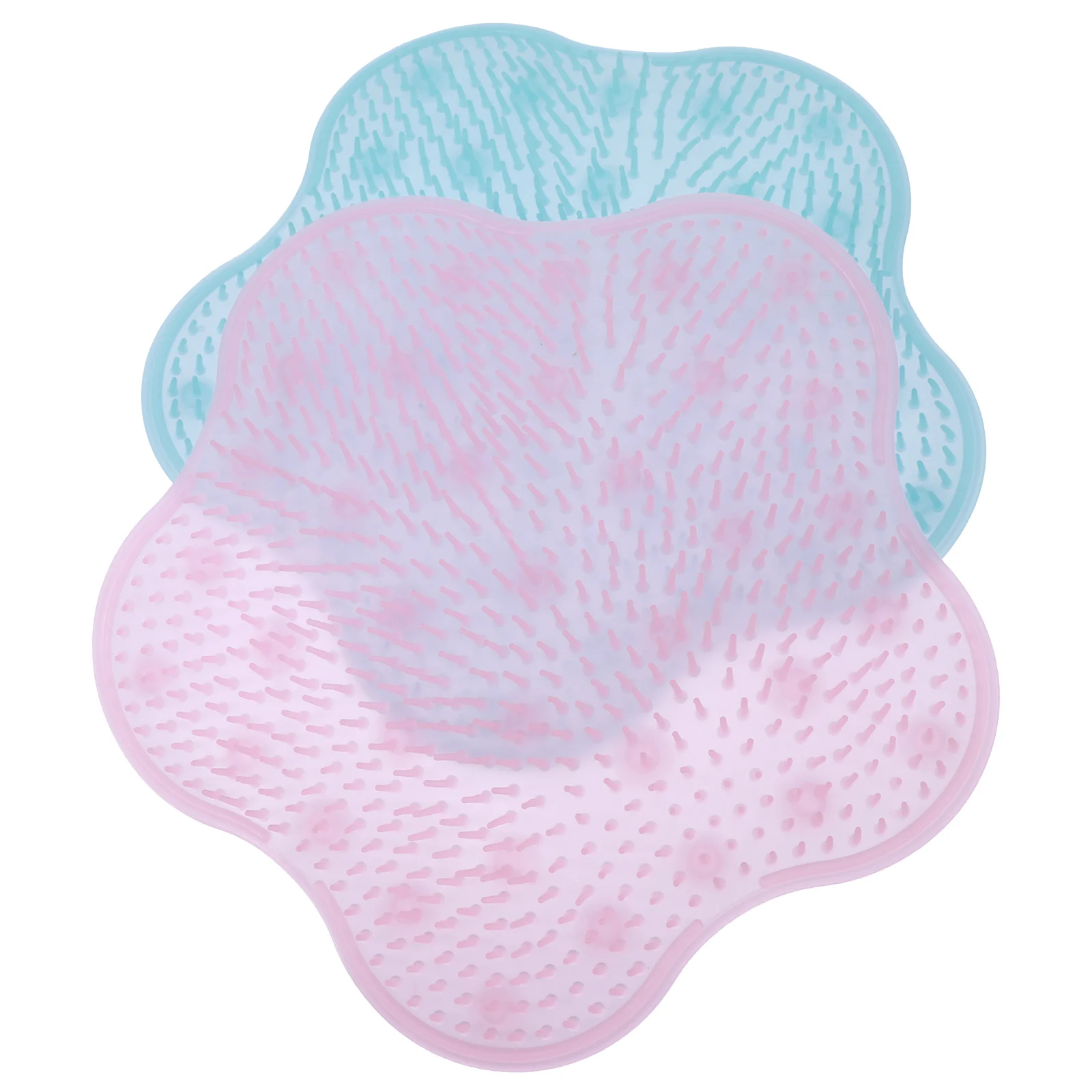 

2 Pcs TPR Non Slip Shower Scrubber Pad Pad Callus Remover Bathroom Mat Body Shower Foot Massager Scrubber Care